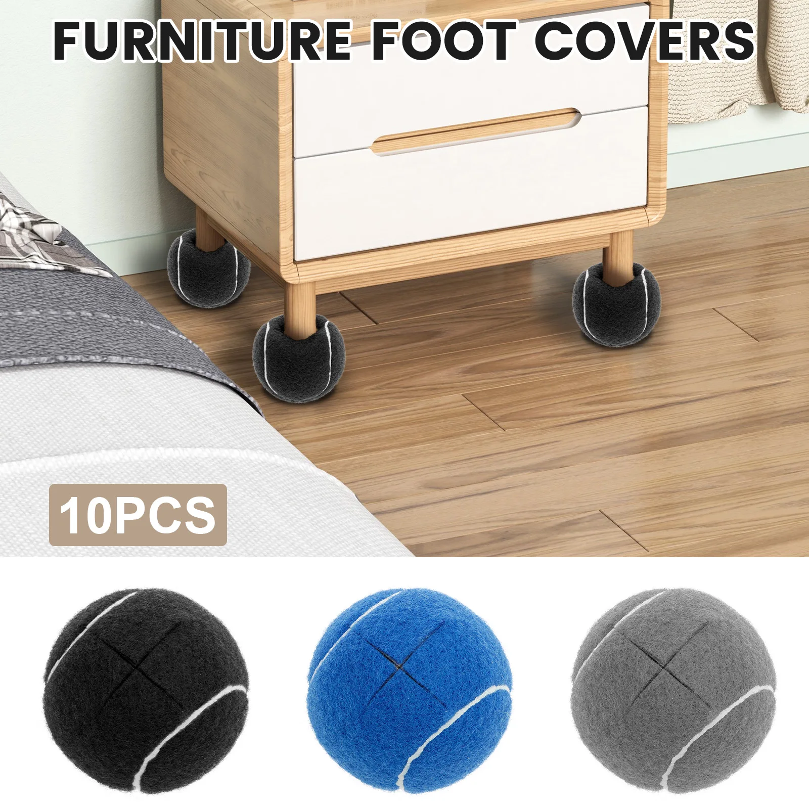 Table Tennis Db Rubbers - 10 قطع من أغطية أقدام الطاولات