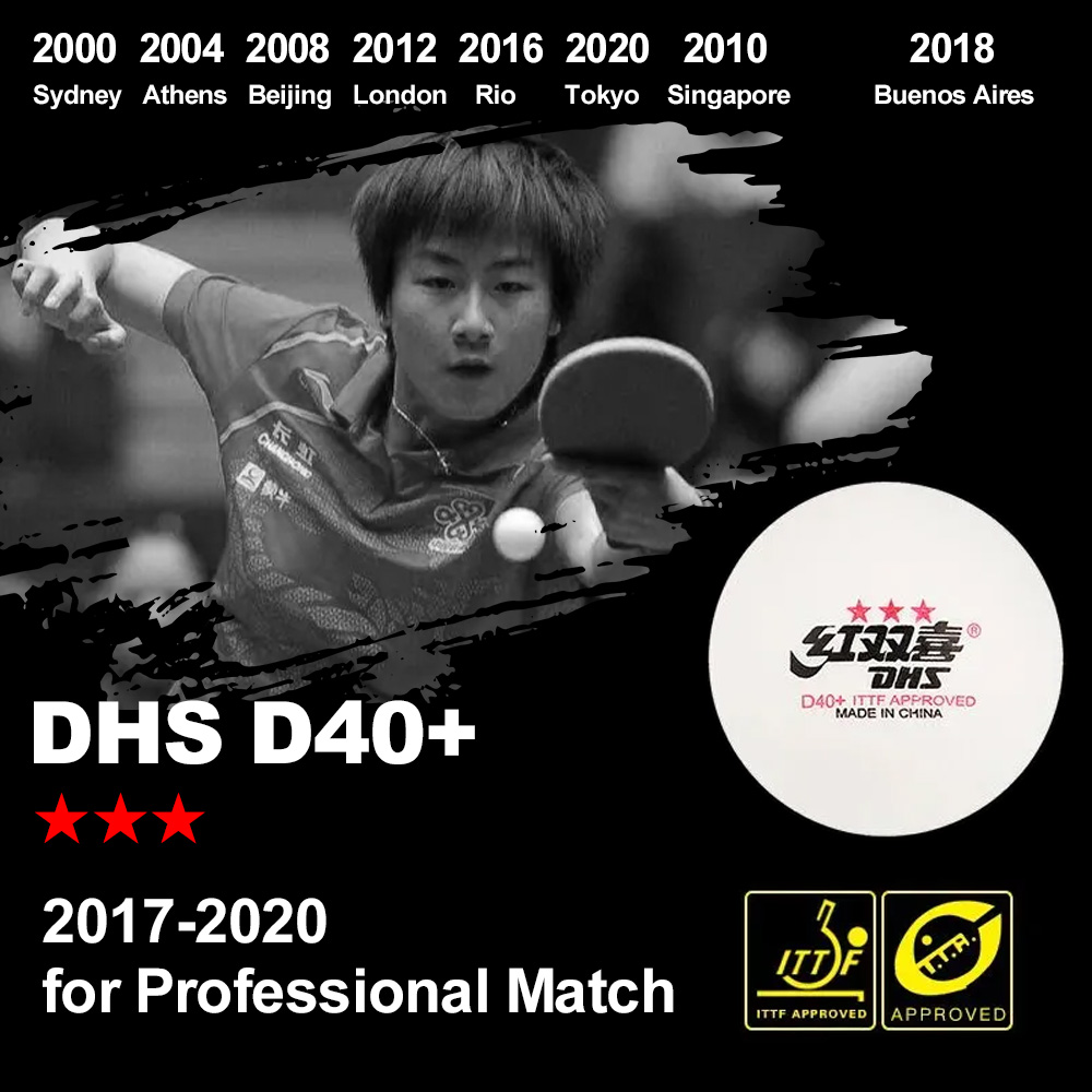 DHS D40 + DJ40 + كرات بينغ بون - مراجعة Table Tennis Olympics وسعره